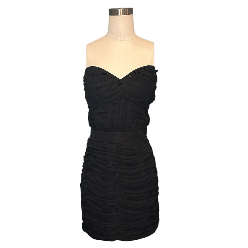 🌺 Suzy Shier Elegant Black Strapless Dress, Size L